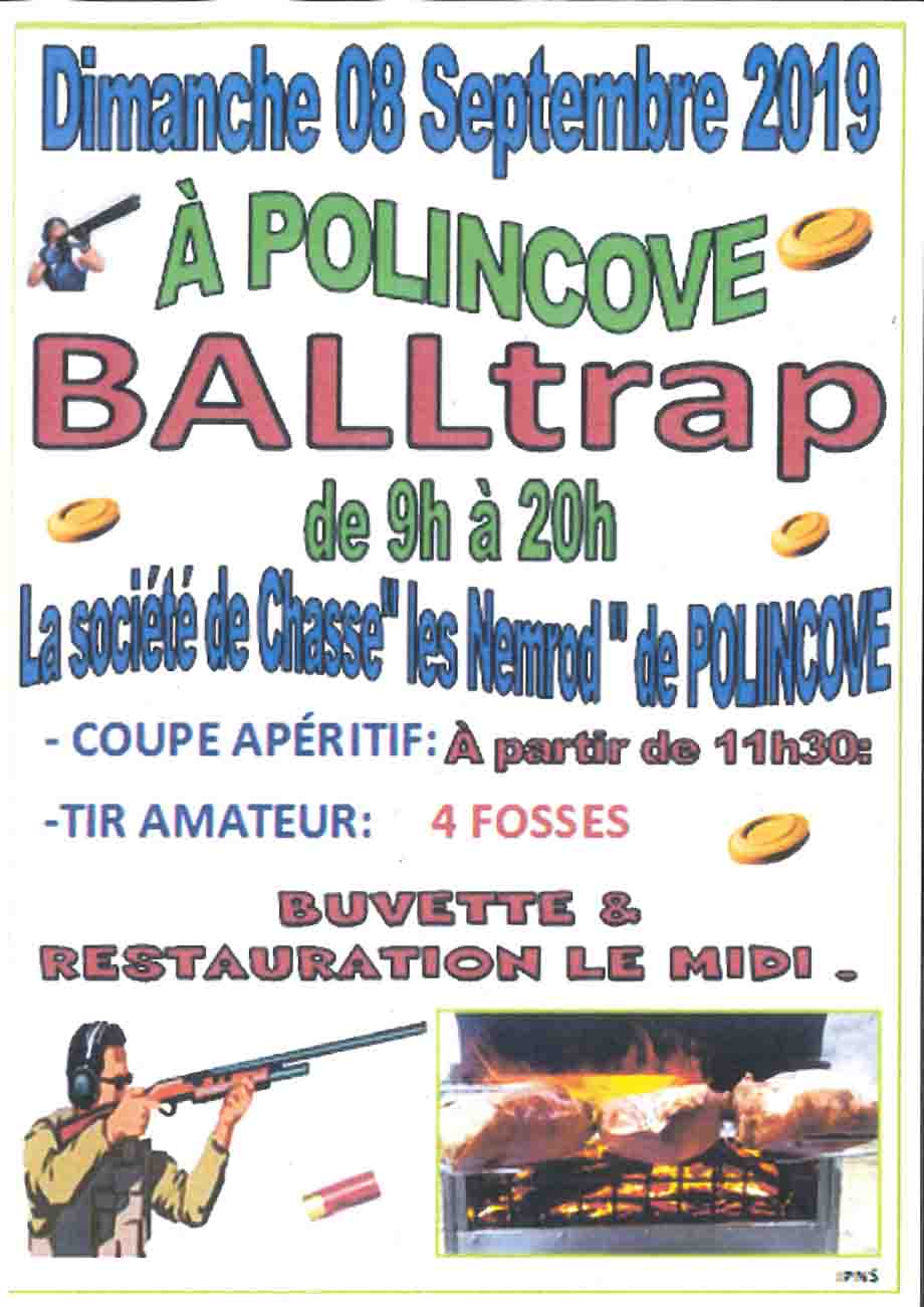 Affiche ball trap polincove