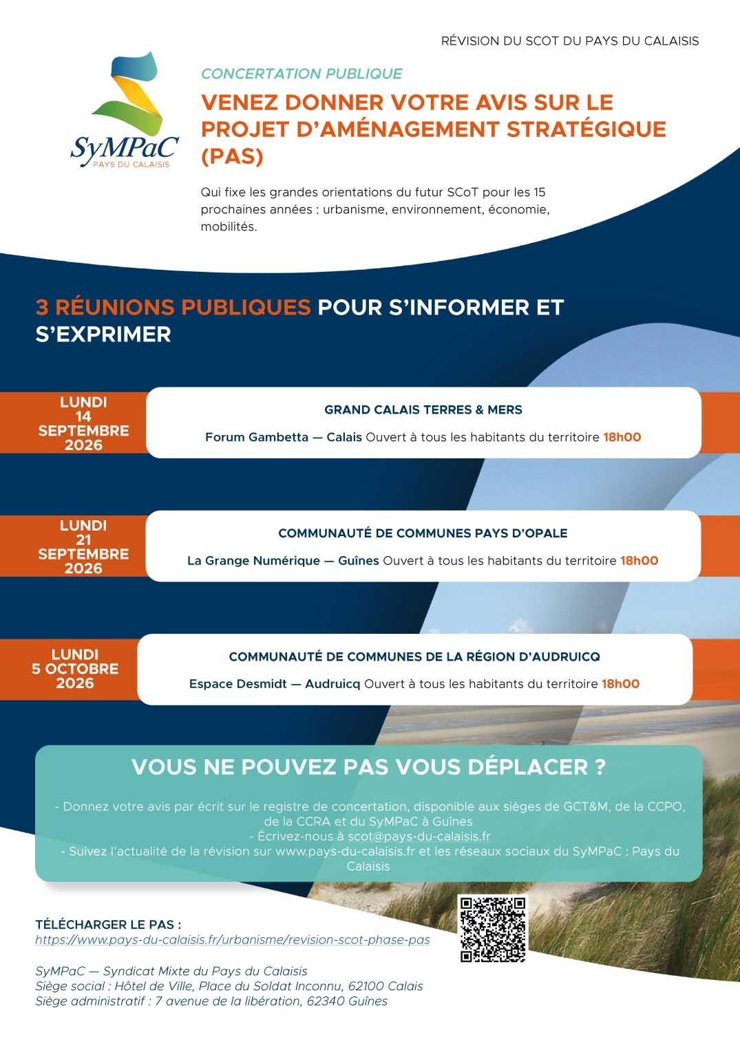 Affiche print reunions publiques pas sympac