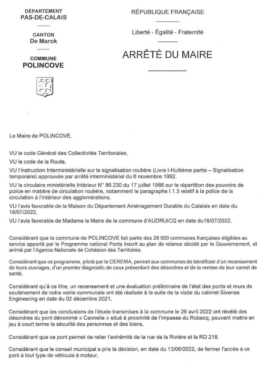 Arrete du maire 3