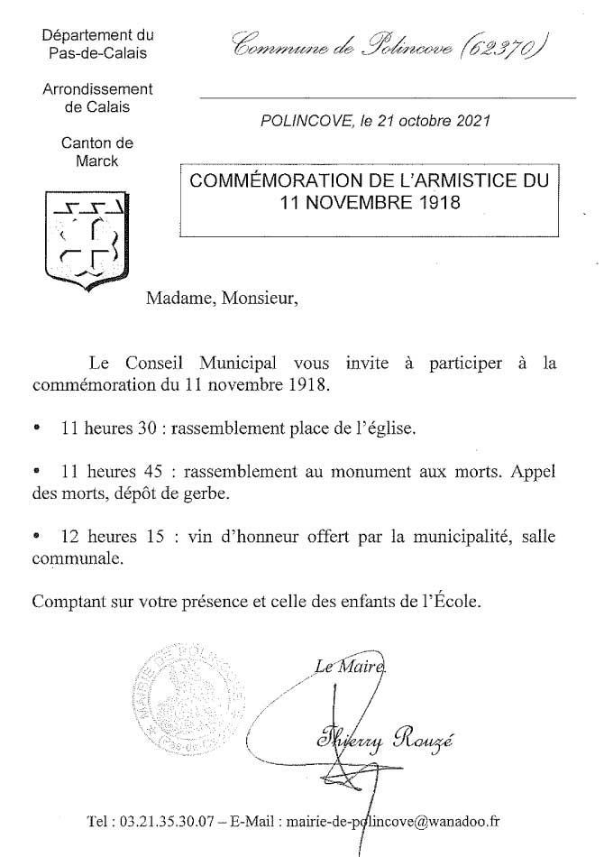 Ceremonie du 11 novembre