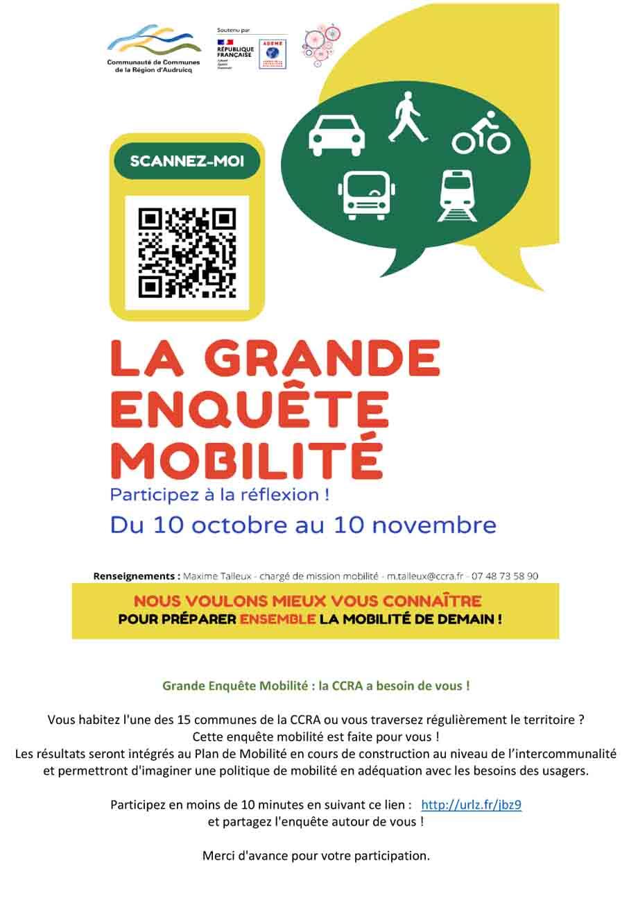 Flyer enquete mobilite