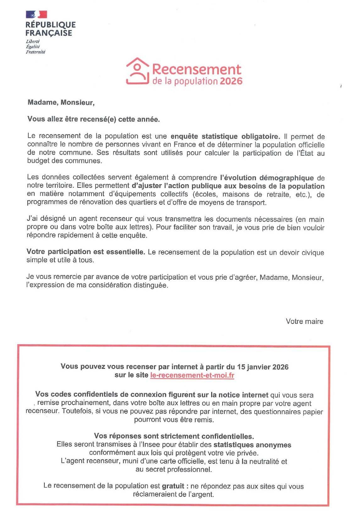 Recensement de la population